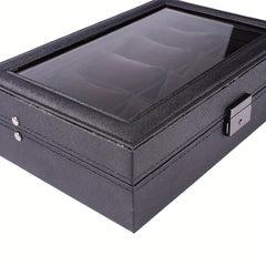 5 slot PU Leather Watch Storage Box 10 slot Watch Box Glass Storage Rack