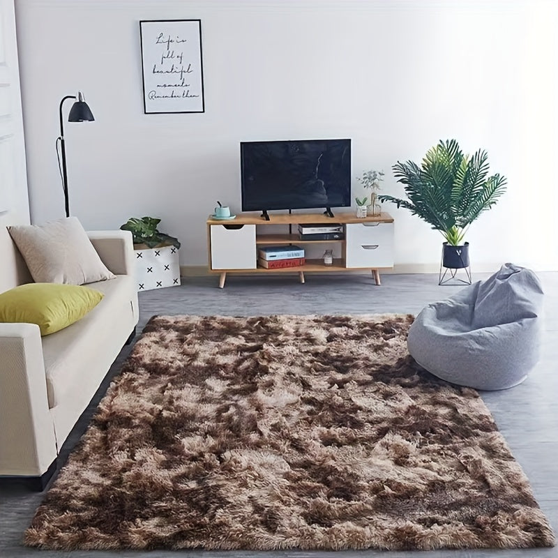 Velvet Shag Tie Dye Area Rug 55" x 78"