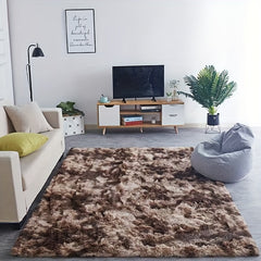 Velvet Shag Tie Dye Area Rug 55" x 78"