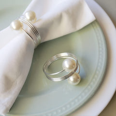 6pcs Delicate Napkin Rings for Wedding Banquet Table Decoration