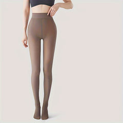 Plush Lined Tights High Waist Thermal Leggings Women's Stockings