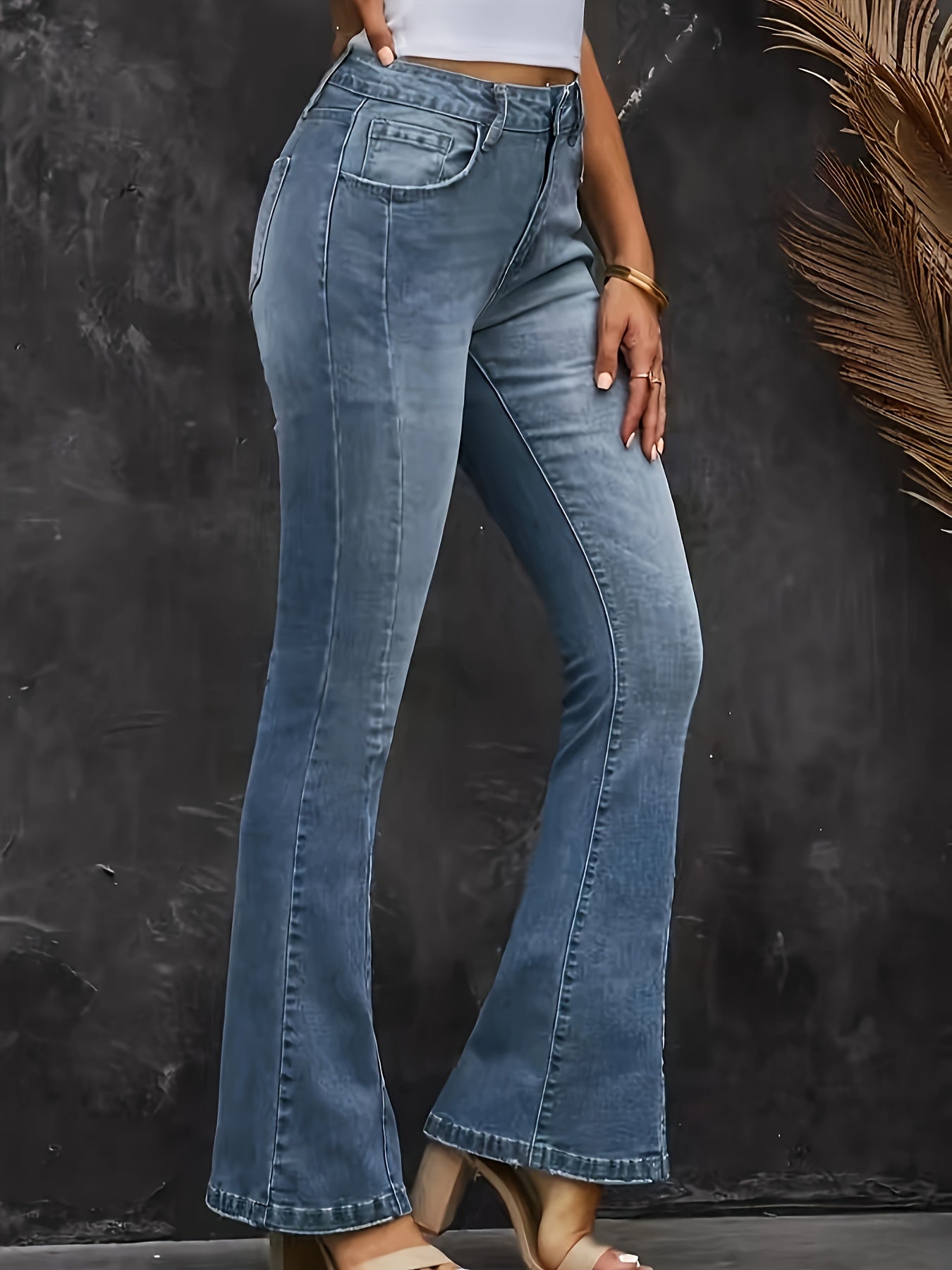  High Rise High Stretch Flared Leg Jeans