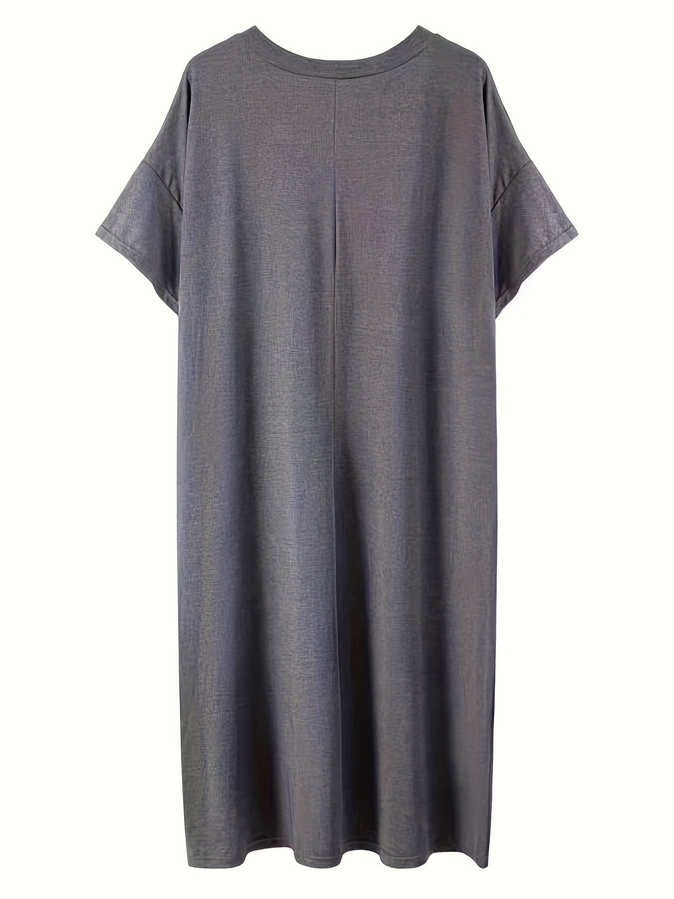  V Neck Midi Dress With Pockets