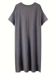  V Neck Midi Dress With Pockets