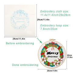 Embroidery Kit Merry Christmas Pattern 1 Hoop 7 9 Inch DIY Gift