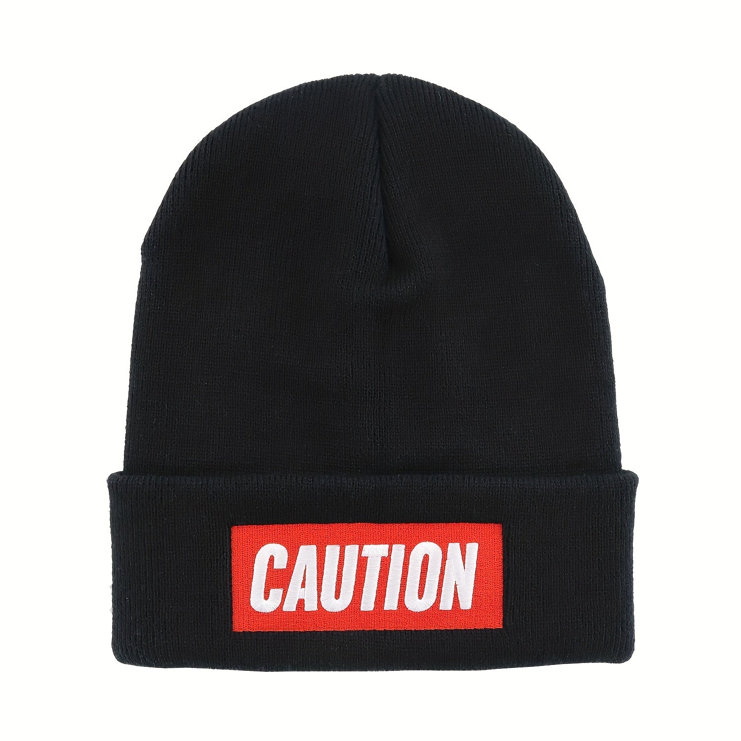 Printed Beanie Solid Knit Hat Warm Skull Hat Casual Coldproof Beanie