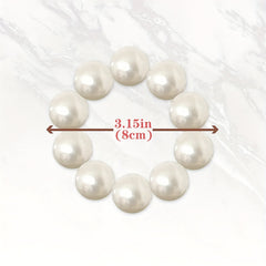 3pcs Faux Pearl Bracelet Hair Tie Resin Hair Rope Elastic Ponytail Holder