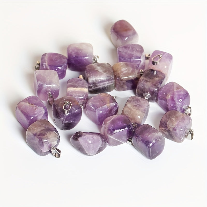 Cubic Raw Stone Pendant Necklace DIY Jewelry Accessory