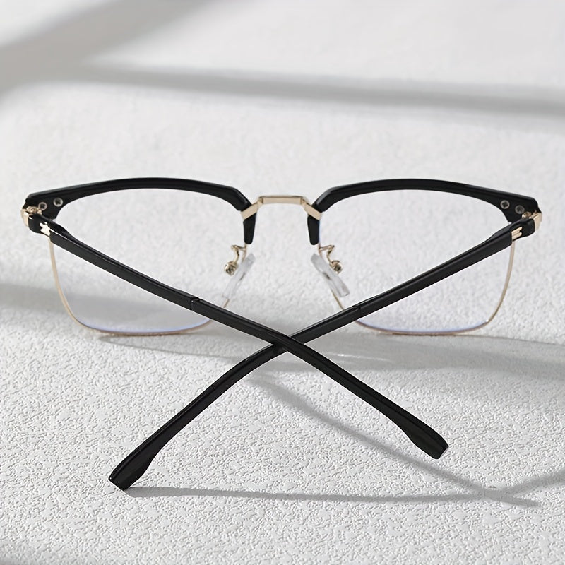 Men's Oval Frame Glasses All Match Plastic Eyewear
