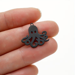 5PCS Stainless Steel Octopus Charms For DIY Jewelry Making