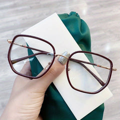 Light Blocking Glasses Square Anti Eyestrain TR90 Spectacles Women Men