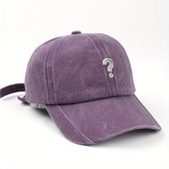 Vintage Mark Baseball Cap Street Retro Washed Denim Soft Top Curved Peaked Cap