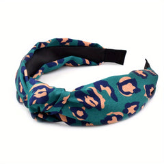 Leopard Pattern Dyeing Fabric Headband Bohemian Style Hair Accessory