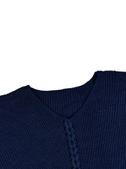  Casual Sweater Women's Plus Solid V Neck Lace Up Pullover Jumper