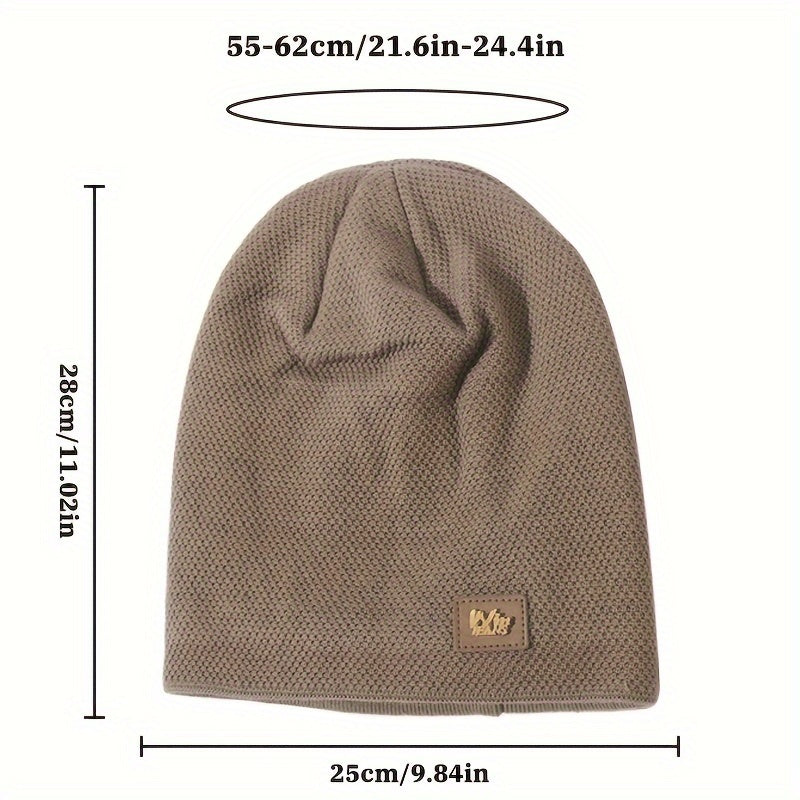 Fleece Knitted Hat Ear Protection Hat for Outdoor Activities