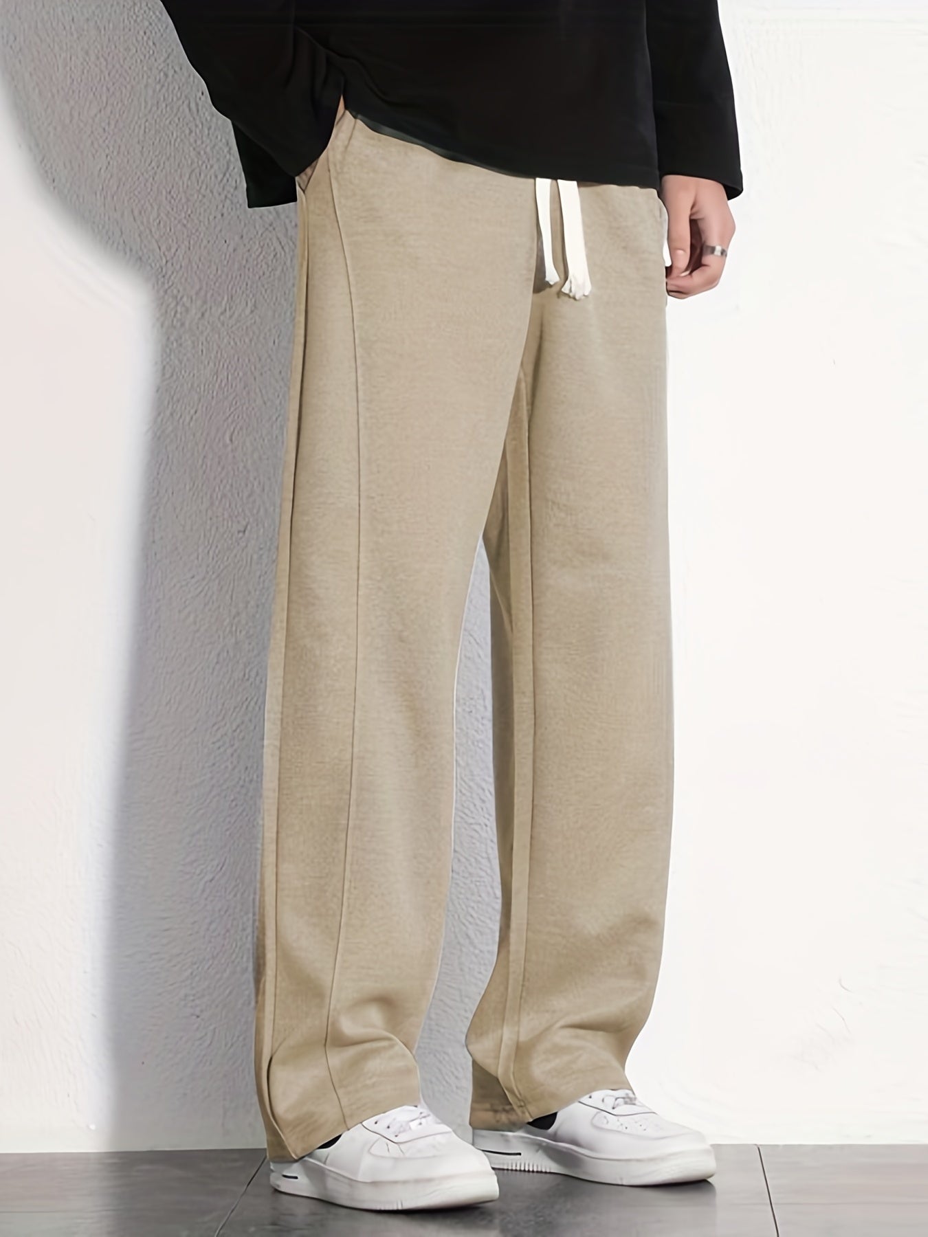 Space Theme Cotton Sweatpants Men's Casual Loose Fit Pants