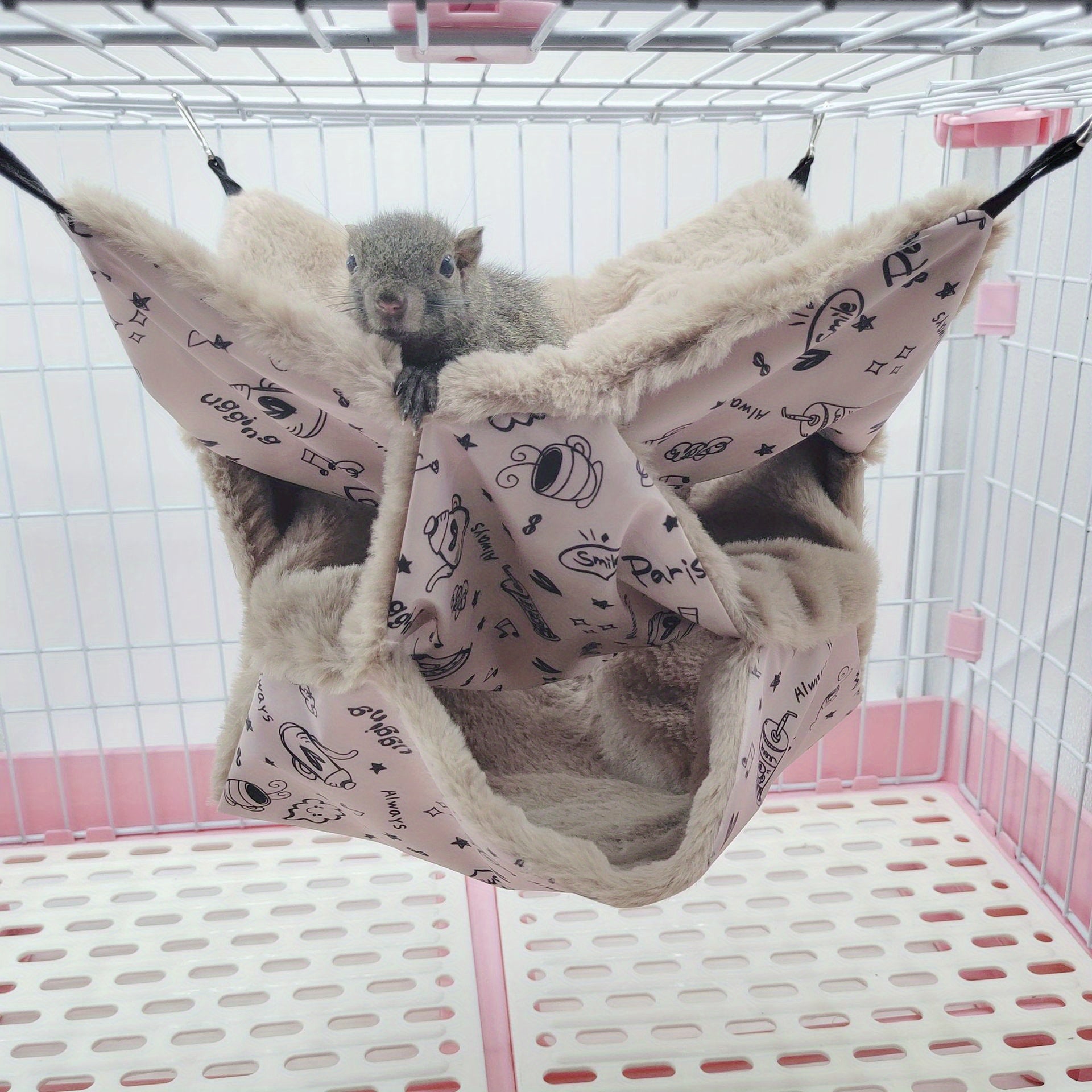 Sugar Glider Perch Warm Three-layer Hammock Small Pet Hanging Squirrel Sleeping