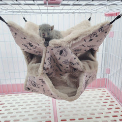 Sugar Glider Perch Warm Three-layer Hammock Small Pet Hanging Squirrel Sleeping