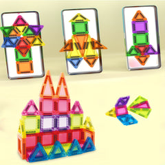 57pcs Mini Magnetic Building Blocks Small Size Iron Box Creative Stacking Toy