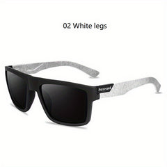 Men's Vintage Square Frame Polarized Sunglasses for Sports Fishing Driving
