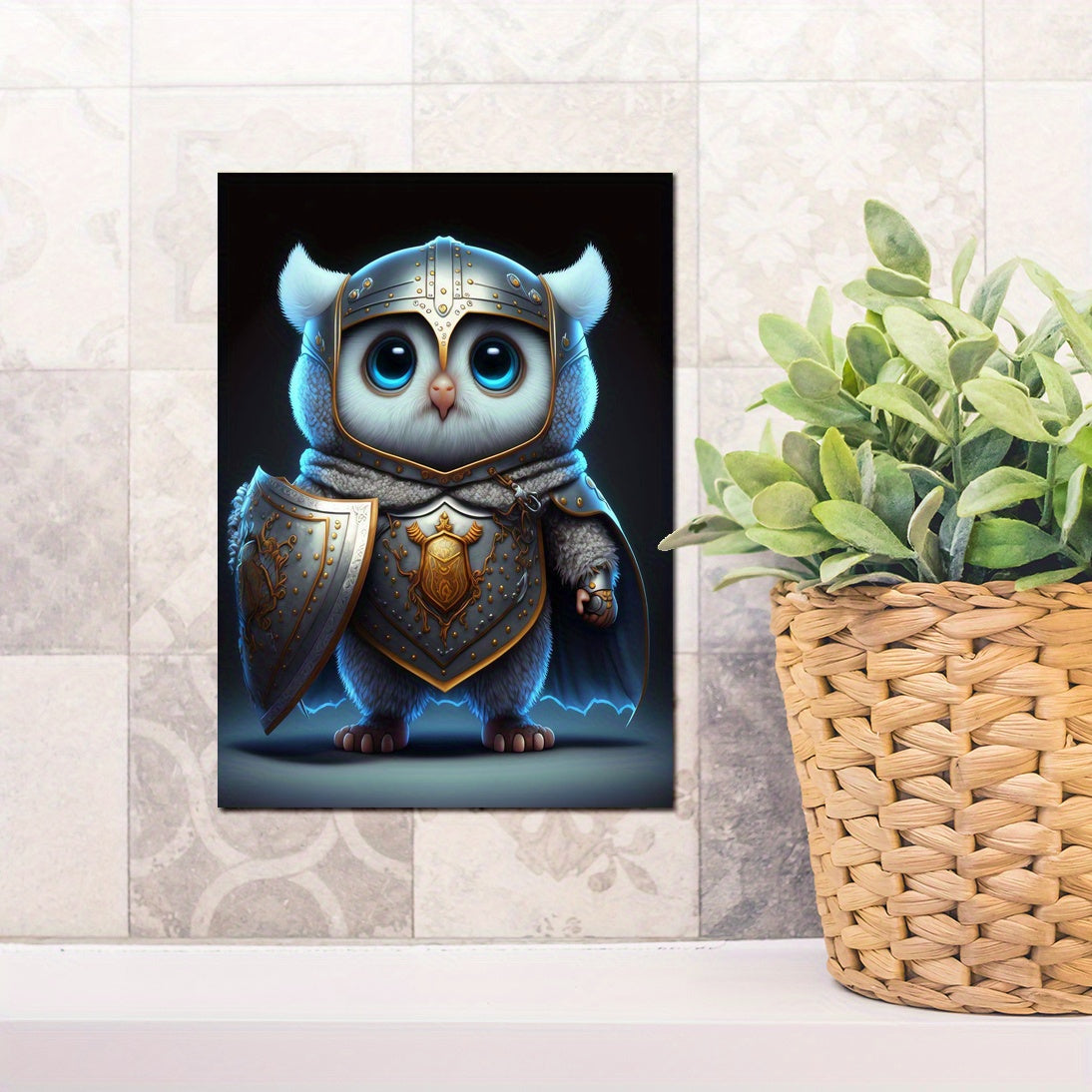 Modern Baby Owl Warrior Wall Sticker for Kids Room Decor