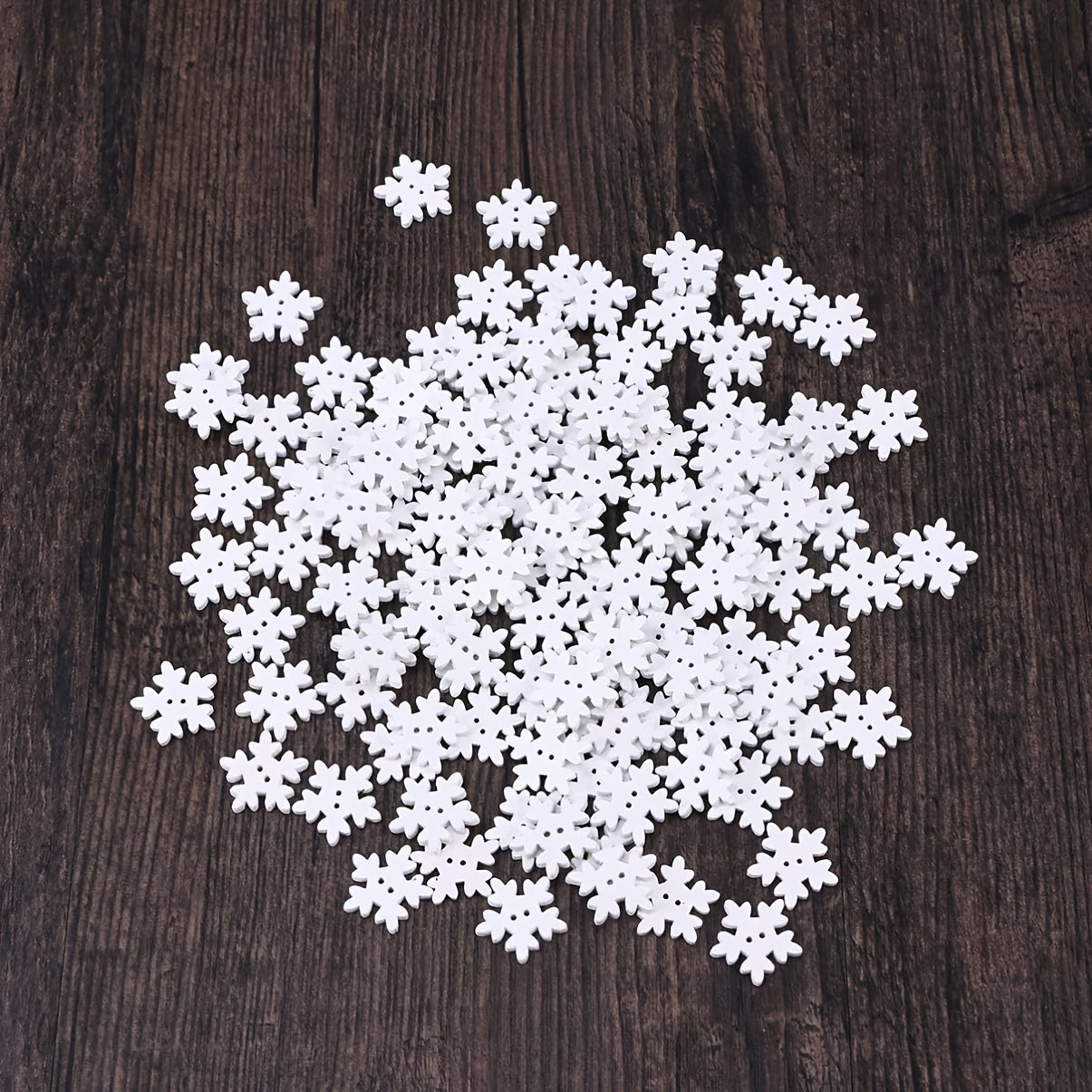 Snowflake Buttons Christmas Wooden 18mm for Knitting Sewing DIY Scrapbook Crafts