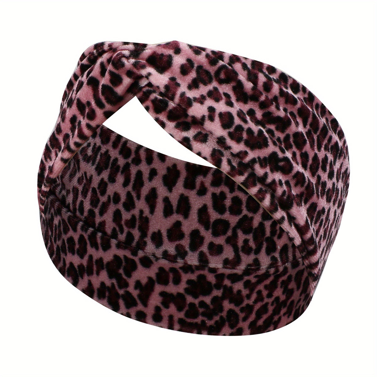 Leopard Print Wide Brim Headband Plus Velvet Hair Band