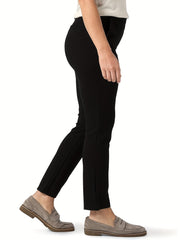  Women's Straight Leg Stretch Trousers With Pockets