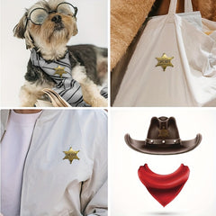 Metal Toy Sheriff's Badge Cowboy Party Decoration Fun Gift