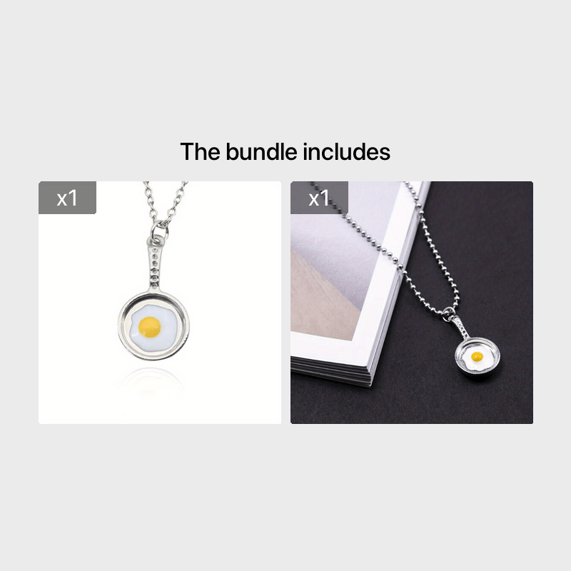 Vintage Silver Alloy Pan Necklace Pendant Kitschy Fun Saucepan Collarbone Chain