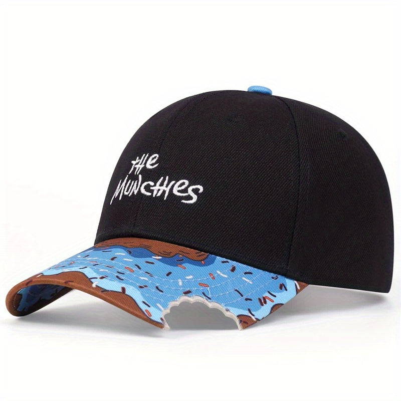 Donut Print Baseball Cap Anime Hip Hop Adjustable Sun Hat Unisex Dad Hats
