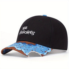 Donut Print Baseball Cap Anime Hip Hop Adjustable Sun Hat Unisex Dad Hats