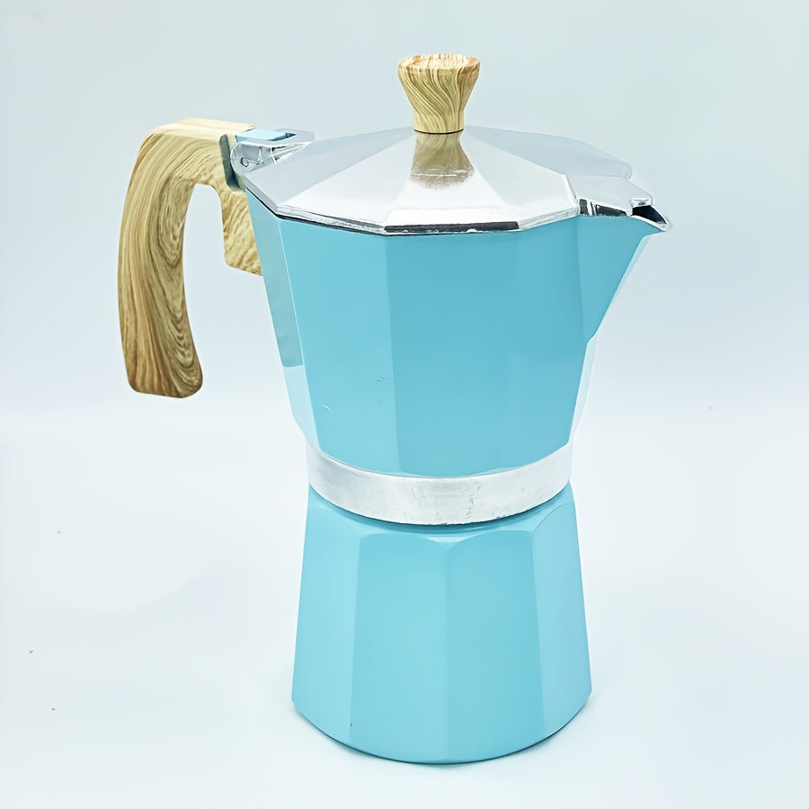 9 15oz Classic Retro Style Aluminum Alloy Coffee Pot For Travel