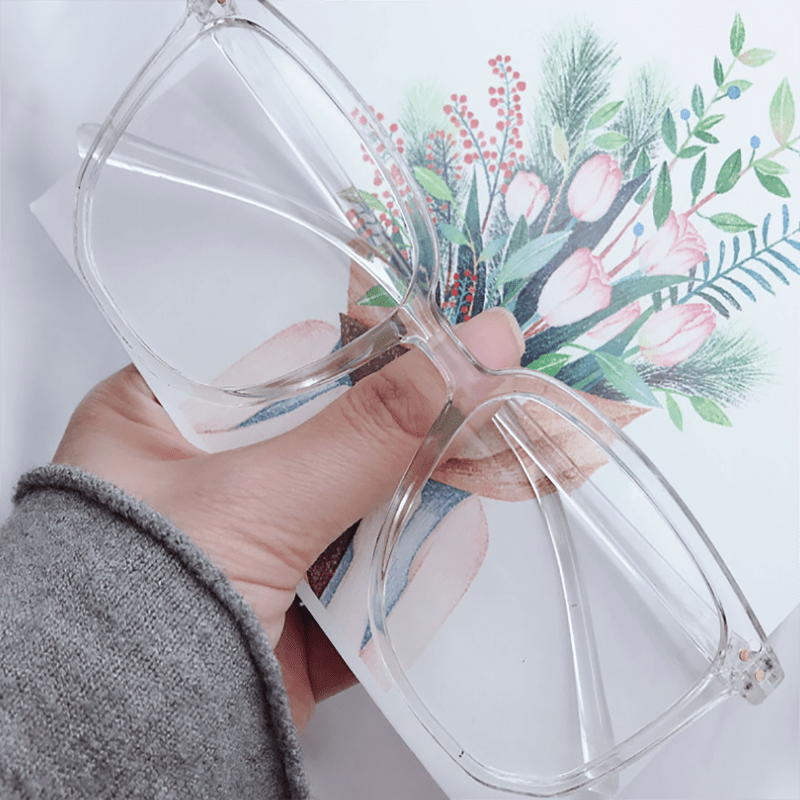 Square Anti Light Glasses For Women Men Students Gradient Nearsighted Frame