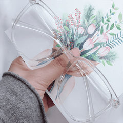Square Anti Light Glasses For Women Men Students Gradient Nearsighted Frame