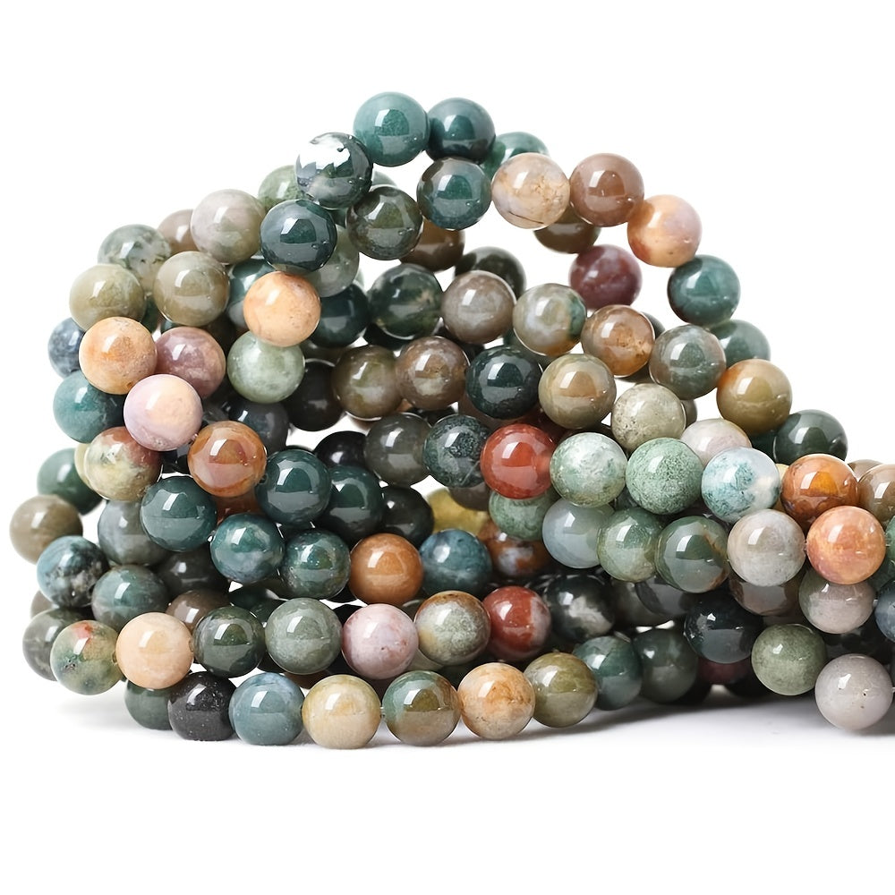 Natural Agate Gemstone Round Loose Beads DIY Jewelry Making