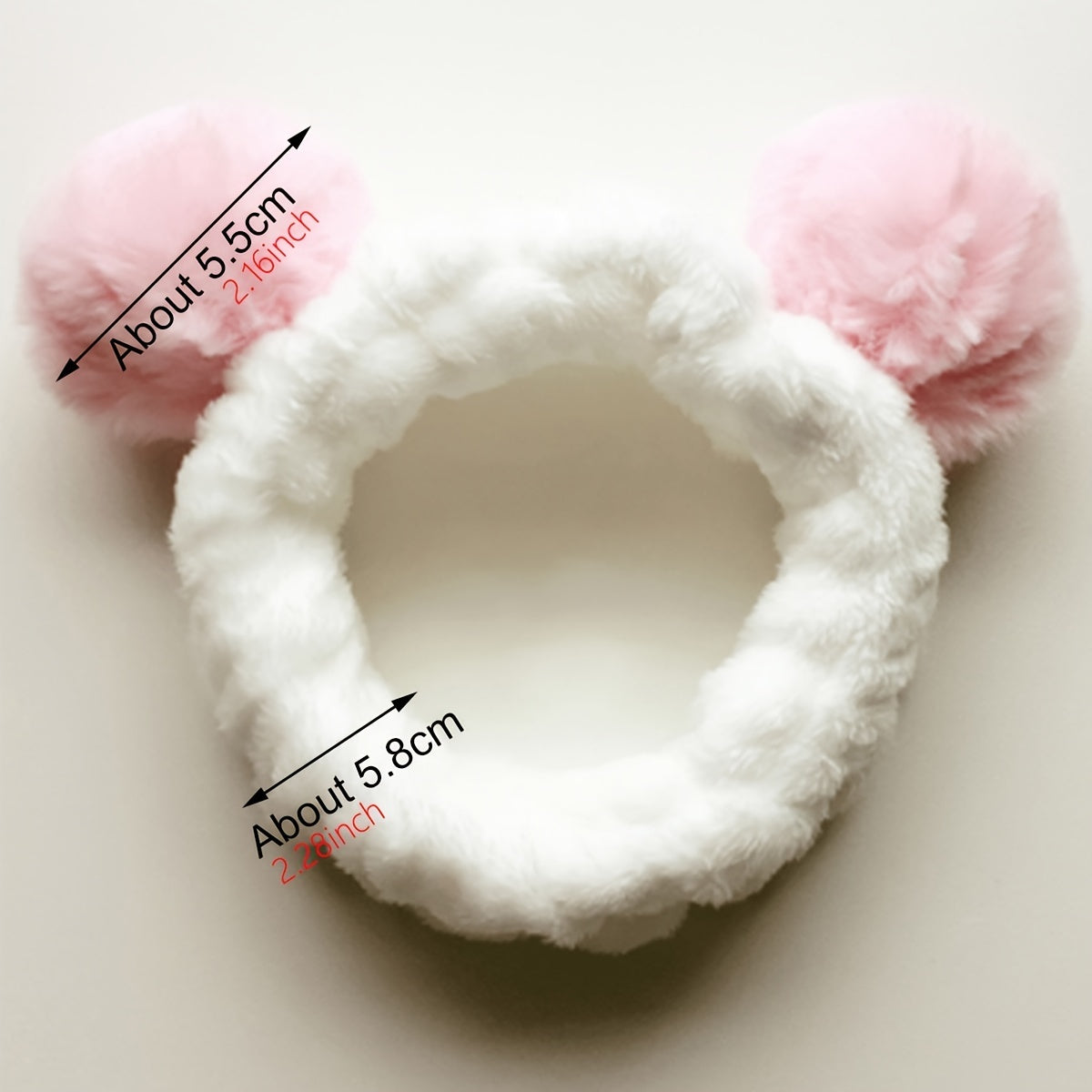 Pink Panda Balloon Headband Hair Tie for Beauty Spa Facial