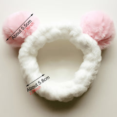 Pink Panda Balloon Headband Hair Tie for Beauty Spa Facial