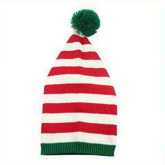 Adult Christmas Knitted Hat Elf Santa Claus Crochet Hat