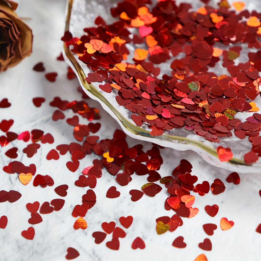 3D Holographic Heart Nail Glitter for Nail Art