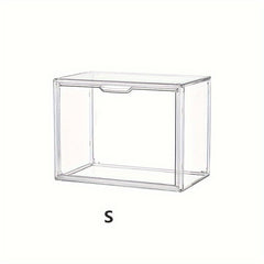 Transparent Books Storage Box Large Desk Organizer Cube Box Office Decor