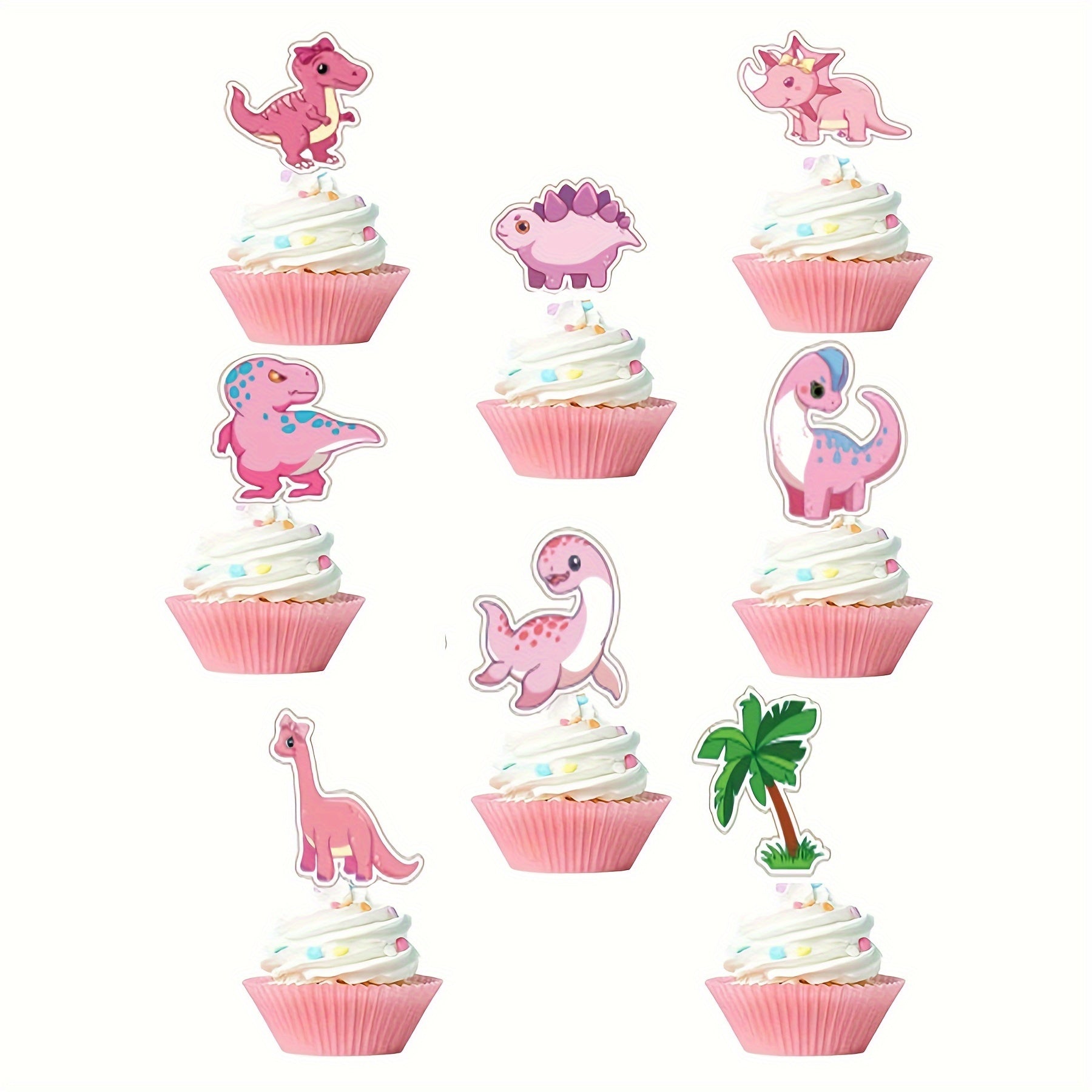 25pcs Dinosaur Cake Insert Party Supplies