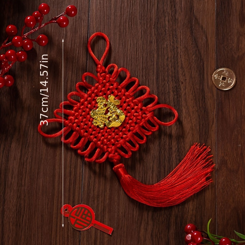 Auspicious Character Pendant Hand Woven Safe Knot Spring Festive Decoration