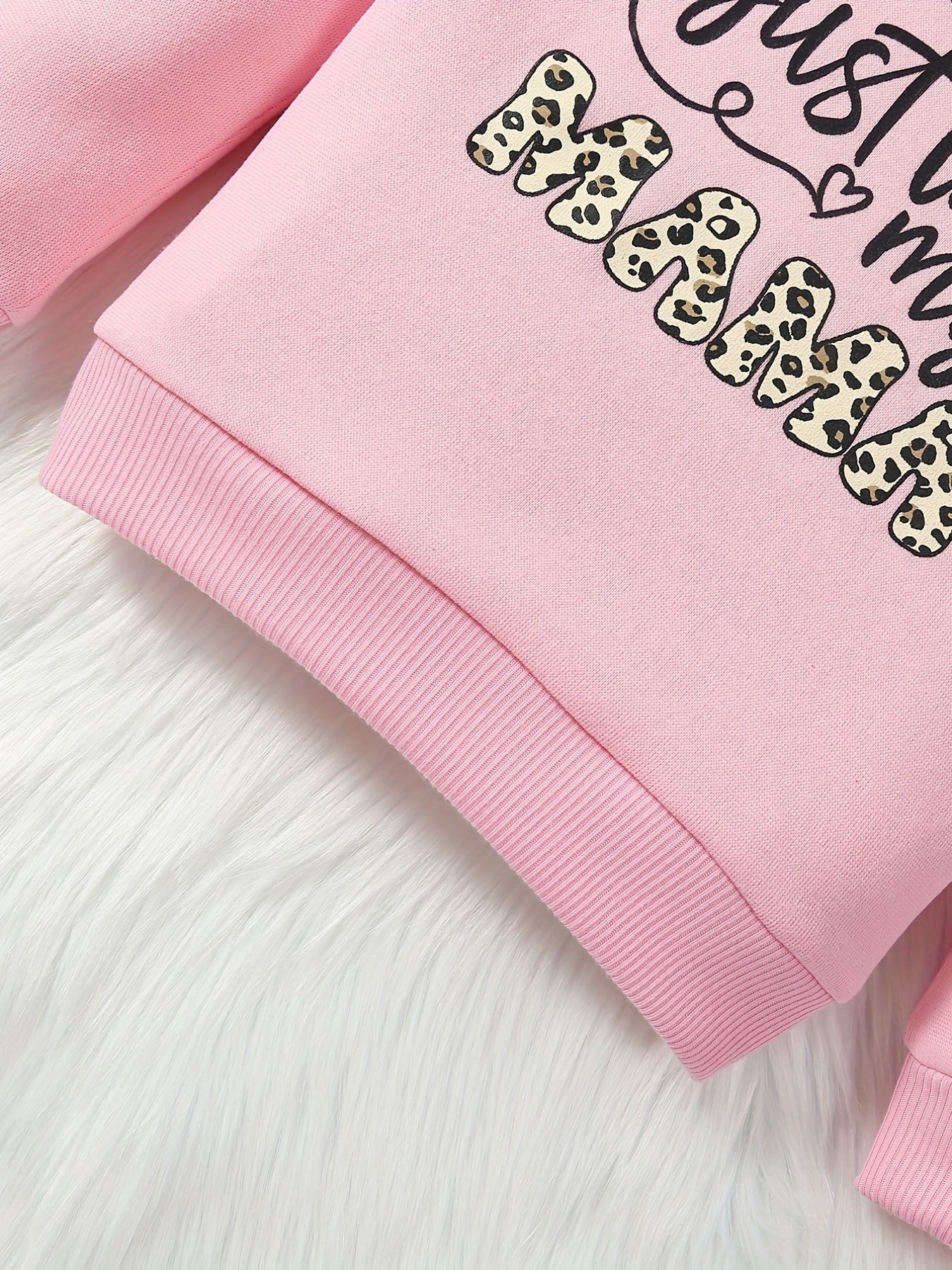 Sassy Mama Print Sweatshirt for Little Girls