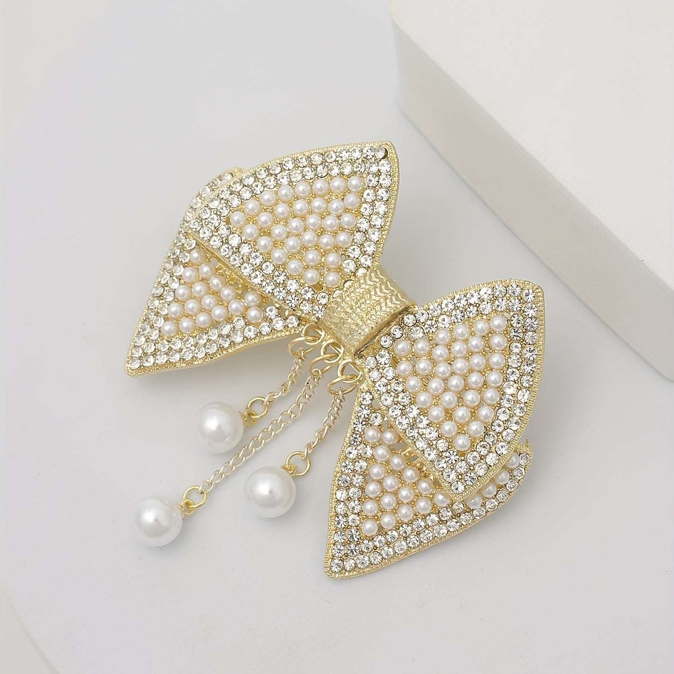 Bowknot Hair Clip with Pendant Head Jewelry for Women