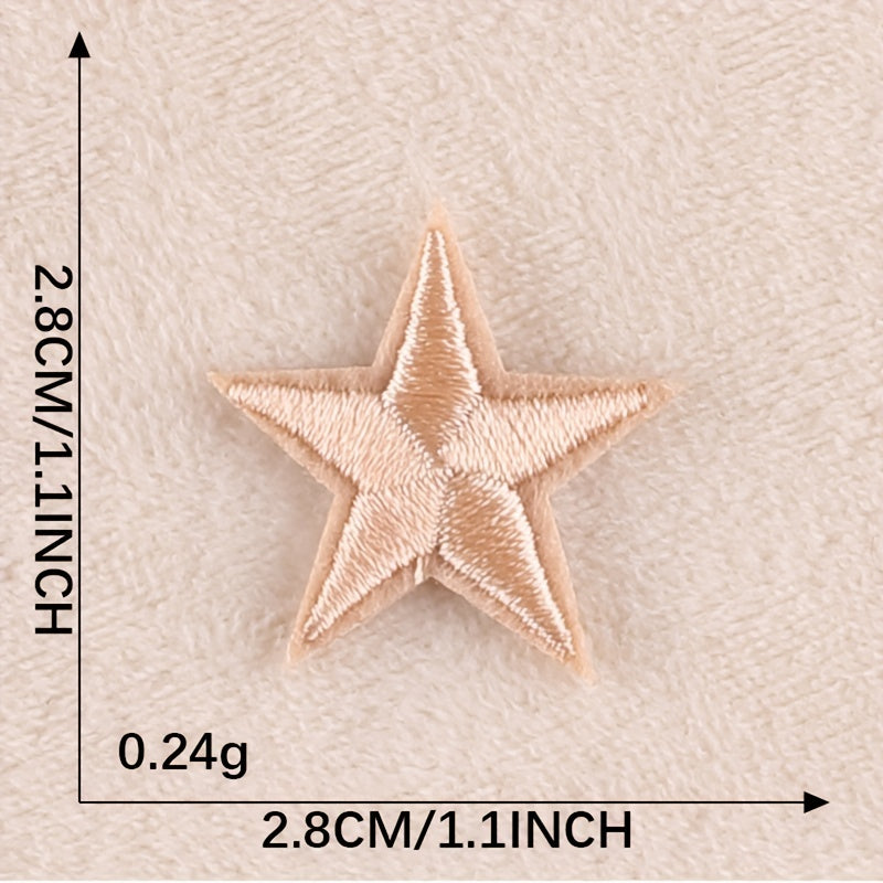 33pcs Pentagram Embroidered Badge Label for Girls Kids Clothing Accessories