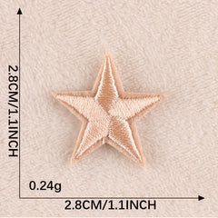 33pcs Pentagram Embroidered Badge Label for Girls Kids Clothing Accessories