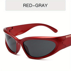Y2K Wrap Around Sunglasses Mirror Lens UV400