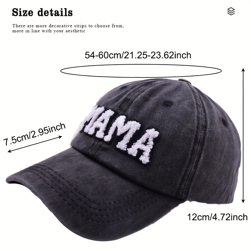 MAMA Patch Baseball Cap Sun Hat for Women