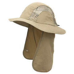 Outdoor Breathable Bucket Hat Sunscreen Quick Drying Neck Protection Hat